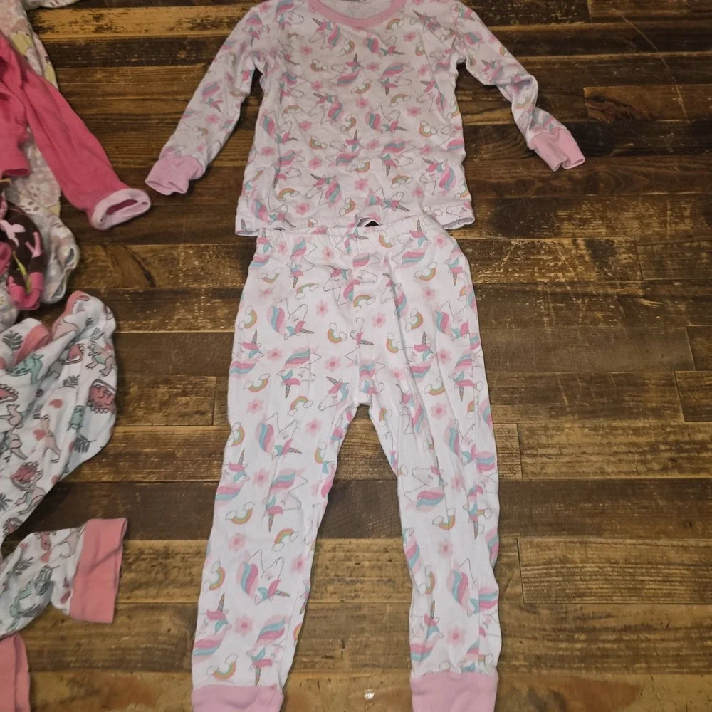 Baby Girl Bundle Size 12 mo Two-Piece Pajama Sets PJs Lot Of 6 Sets